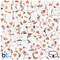 BeadTin White Opaque 7mm Coin Plastic Alpha Beads - Coral Hearts (250pcs)